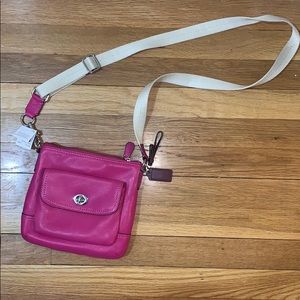 Pink Coach crossbody purse